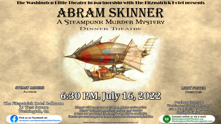 Murder Mystery Dinner Theatre: Abram Skinner Murder Mystery Dinner Theatre: Abram Skinner
